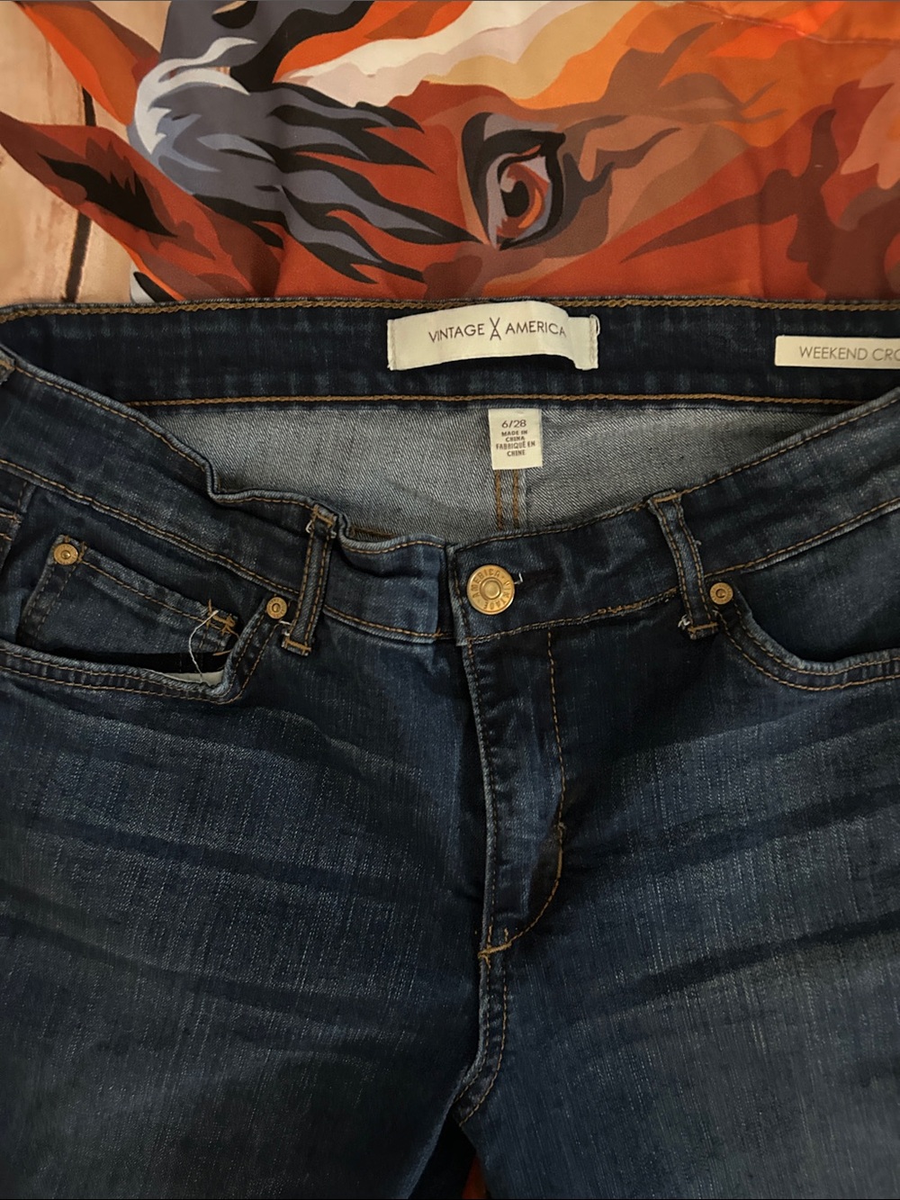 Vintage America Indigo Skinny Jeans with Subtle Fade